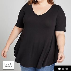 Lane Bryant Perfect Sleeve V-Neck Swing Top 18/20